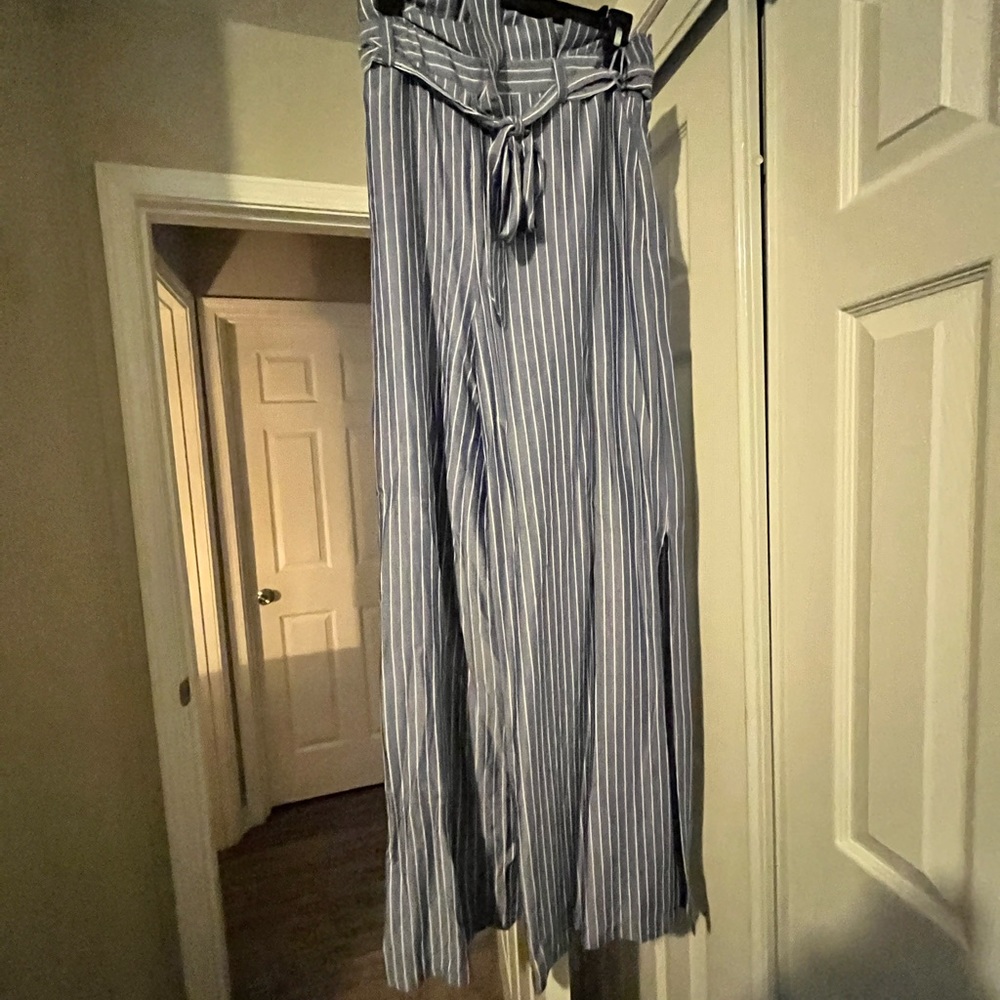 Silted flare pants
